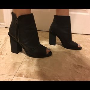 F21 open toe booties